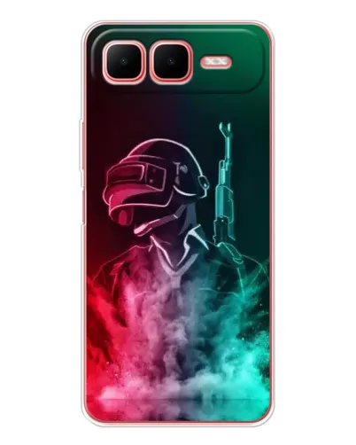 Чехол для Infinix Smart 10 Plus с картинкой «PUBG — огненный воин»
