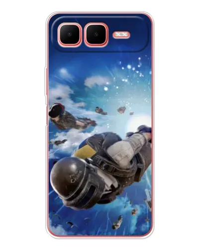Чехол для Infinix Smart 10 Plus с картинкой «Десант PUBG — прыжок»