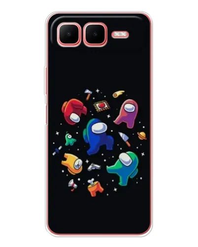 Чехол для Infinix Smart 10 Plus с картинкой «Among Us космос»