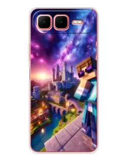 Чехол для Infinix Smart 10 Plus с картинкой «Стив и космос» Чехол для Infinix Smart 10 Plus с картинкой «Стив и космос»