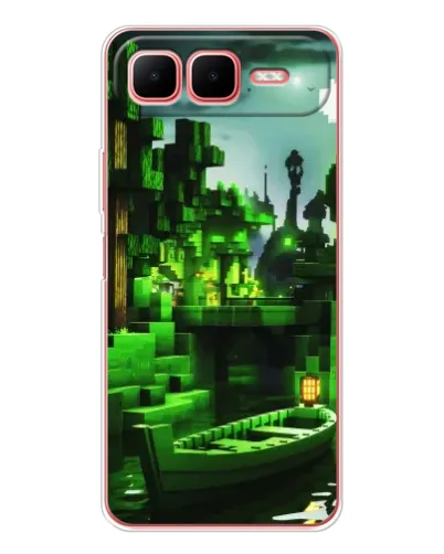 Чехол для Infinix Smart 10 Plus с картинкой «Minecraft лесной пейзаж»