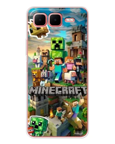 Чехол для Infinix Smart 10 Plus с картинкой «Замок Minecraft»