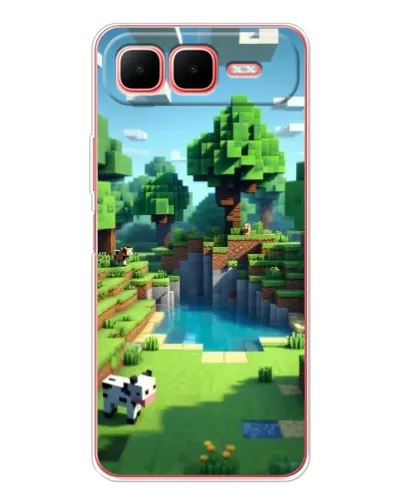 Чехол для Infinix Smart 10 Plus с картинкой «Minecraft летний день»