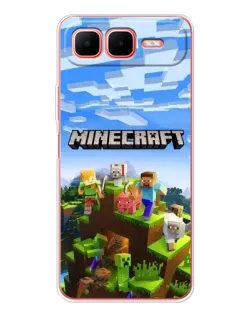 Чехол для Infinix Smart 10 Plus с картинкой «Minecraft классический мир» Чехол для Infinix Smart 10 Plus с картинкой «Minecraft классический мир»
