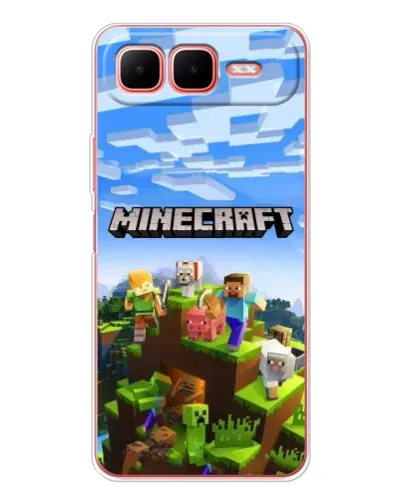 Чехол для Infinix Smart 10 Plus с картинкой «Minecraft классический мир»