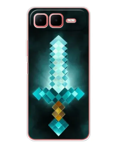 Чехол для Infinix Smart 10 Plus с картинкой «Алмазный меч неон»