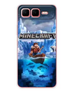 Чехол для Infinix Smart 10 Plus с картинкой «Minecraft ледяной мир» Чехол для Infinix Smart 10 Plus с картинкой «Minecraft ледяной мир»