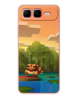Чехол для Infinix Smart 10 Plus с картинкой «Майнкрафт закат солнца» Чехол для Infinix Smart 10 Plus с картинкой «Майнкрафт закат солнца»