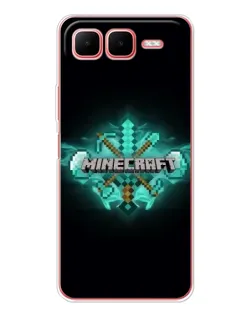 Чехол для Infinix Smart 10 Plus с картинкой «Minecraft Diamond лого» Чехол для Infinix Smart 10 Plus с картинкой «Minecraft Diamond лого»