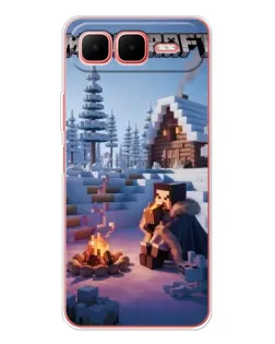 Чехол для Infinix Smart 10 Plus с картинкой «Зимний Minecraft» Чехол для Infinix Smart 10 Plus с картинкой «Зимний Minecraft»
