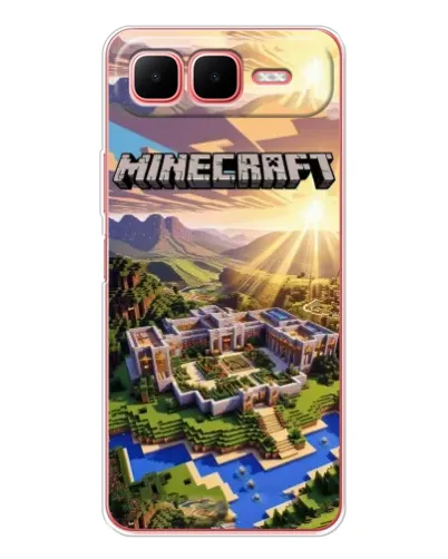 Чехол для Infinix Smart 10 Plus с картинкой «Minecraft панорама»