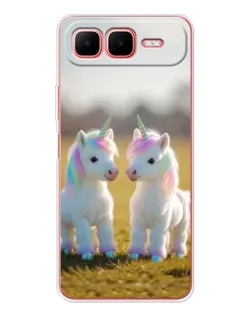 Чехол для Infinix Smart 10 Plus с картинкой «Пара единорогов»