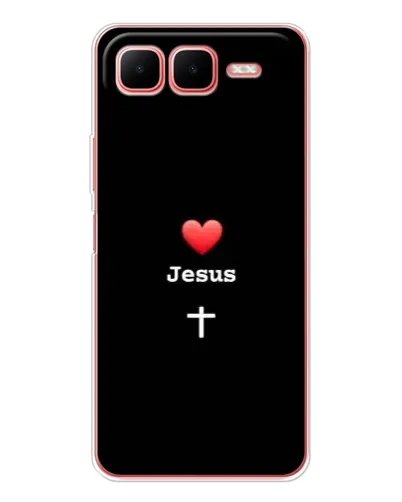 Чехол для Infinix Smart 10 Plus с картинкой «Сердце - Jesus»