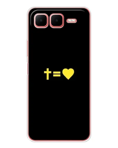 Чехол для Infinix Smart 10 Plus с картинкой «Сердце и Крест»