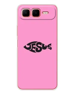 Чехол для Infinix Smart 10 Plus с картинкой «Розовый символ  Jesus»