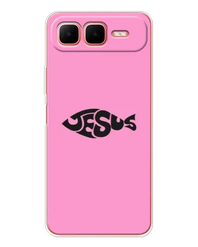 Чехол для Infinix Smart 10 Plus с картинкой «Розовый символ  Jesus»