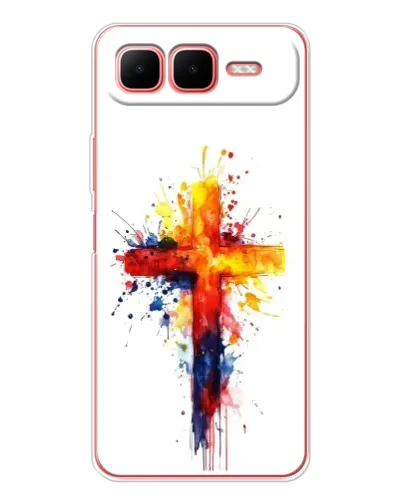 Чехол для Infinix Smart 10 Plus с картинкой «Акварельный крест»
