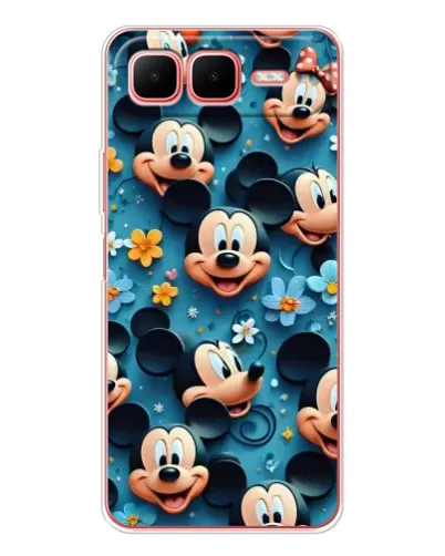 Чехол для Infinix Smart 10 Plus с картинкой «Паттерн Микки и Минни»