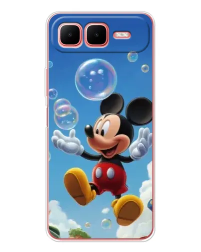 Чехол для Infinix Smart 10 Plus с картинкой «Mickey и мыльные пузыри»
