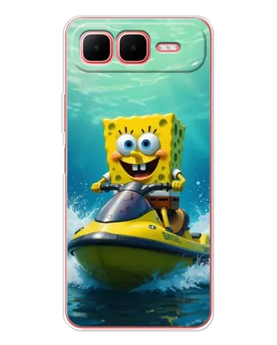 Чехол для Infinix Smart 10 Plus с картинкой «Спанч Боб на гидроцикле» Чехол для Infinix Smart 10 Plus с картинкой «Спанч Боб на гидроцикле»