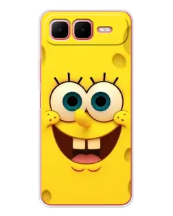 Чехол для Infinix Smart 10 Plus с картинкой «Губка Боб улыбка»
