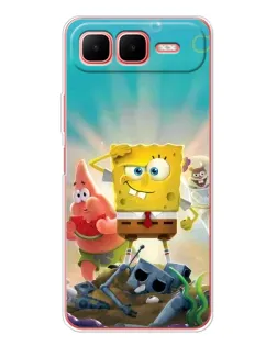 Чехол для Infinix Smart 10 Plus с картинкой «Спанч Боб победитель»