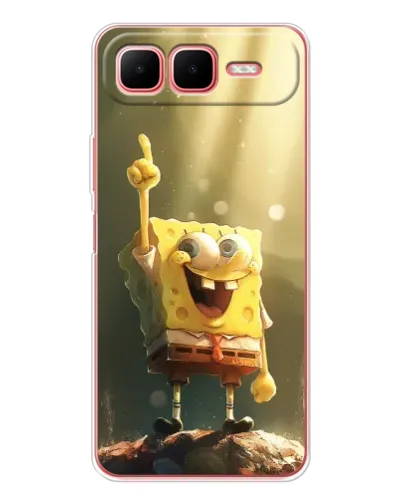 Чехол для Infinix Smart 10 Plus с картинкой «Сияющий Спанч Боб» Чехол для Infinix Smart 10 Plus с картинкой «Сияющий Спанч Боб»