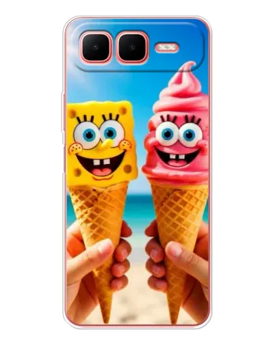 Чехол для Infinix Smart 10 Plus с картинкой «Спанч Боб мороженое» Чехол для Infinix Smart 10 Plus с картинкой «Спанч Боб мороженое»