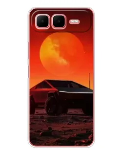 Чехол для Infinix Smart 10 Plus с картинкой «Cybertruck на Марсе»