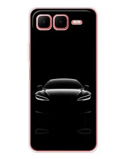 Чехол для Infinix Smart 10 Plus с картинкой «Силуэт Tesla Night»