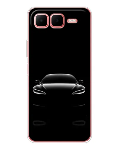 Чехол для Infinix Smart 10 Plus с картинкой «Силуэт Tesla Night»