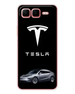 Чехол для Infinix Smart 10 Plus с картинкой «Tesla Model Y»