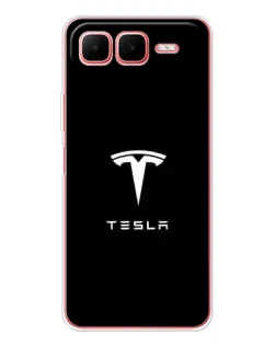 Чехол для Infinix Smart 10 Plus с картинкой «Tesla White Logo»