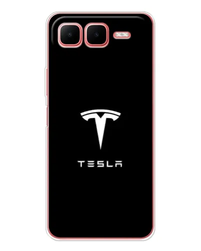 Чехол для Infinix Smart 10 Plus с картинкой «Tesla White Logo»