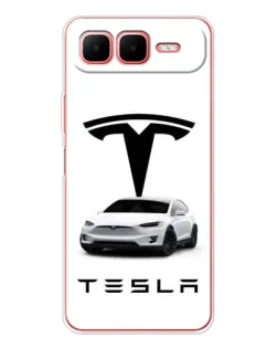 Чехол для Infinix Smart 10 Plus с картинкой «Tesla White Style»