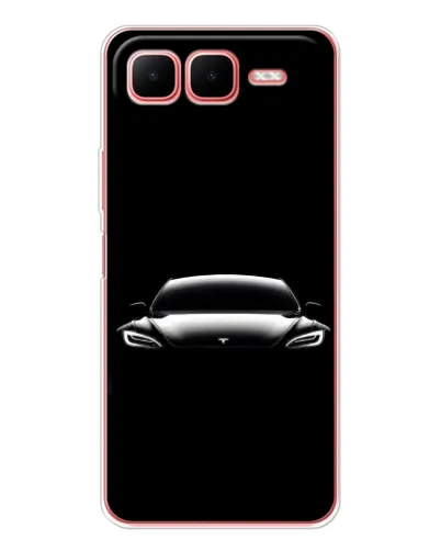Чехол для Infinix Smart 10 Plus с картинкой «Фары Tesla Night»