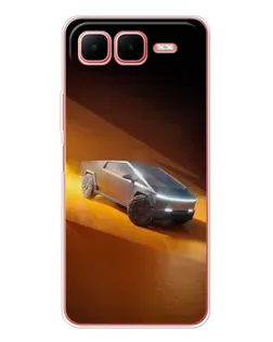 Чехол для Infinix Smart 10 Plus с картинкой «Cybertruck в пустыне»