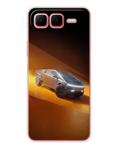 Чехол для Infinix Smart 10 Plus с картинкой «Cybertruck в пустыне»