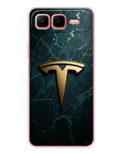 Чехол для Infinix Smart 10 Plus с картинкой «Мраморная Tesla Gold»