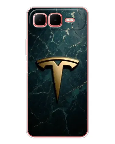 Чехол для Infinix Smart 10 Plus с картинкой «Мраморная Tesla Gold»
