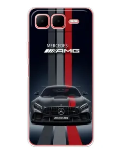 Чехол для Infinix Smart 10 Plus с картинкой «Mercedes — белый карбон»