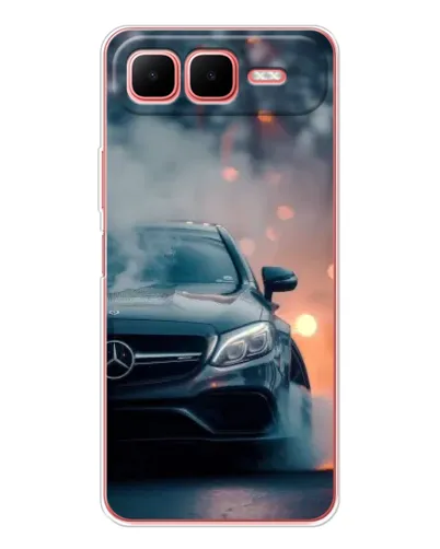 Чехол для Infinix Smart 10 Plus с картинкой «Mercedes — ночной город»