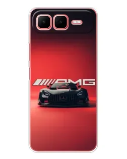 Чехол для Infinix Smart 10 Plus с картинкой «Mercedes AMG — красная линия»