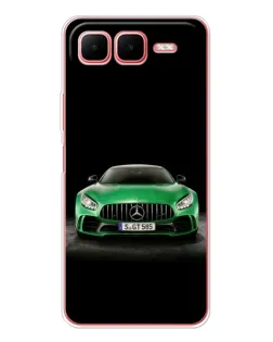 Чехол для Infinix Smart 10 Plus с картинкой «Mercedes — неоновый лого»