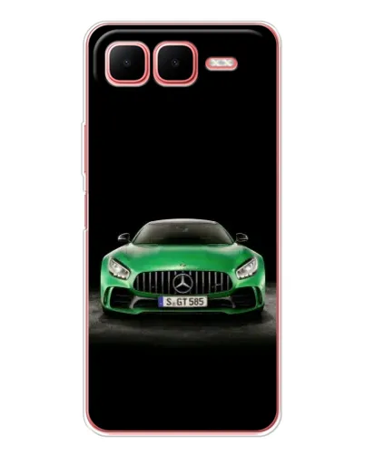 Чехол для Infinix Smart 10 Plus с картинкой «Mercedes — неоновый лого»