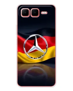 Чехол для Infinix Smart 10 Plus с картинкой «Mercedes — флаг Германии»