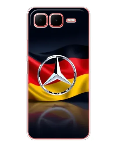Чехол для Infinix Smart 10 Plus с картинкой «Mercedes — флаг Германии»