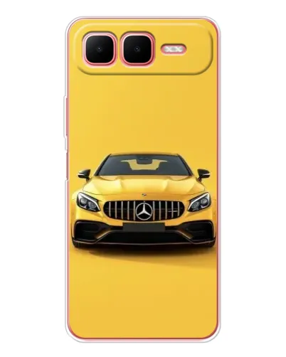 Чехол для Infinix Smart 10 Plus с картинкой «Желтый Mercedes GT»