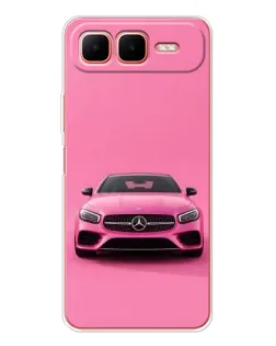 Чехол для Infinix Smart 10 Plus с картинкой «Розовый Mercedes AMG»