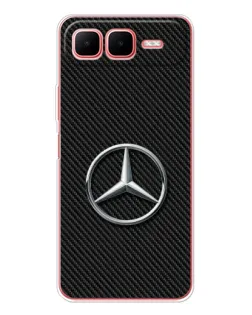 Чехол для Infinix Smart 10 Plus с картинкой «Карбоновый Mercedes стиль»